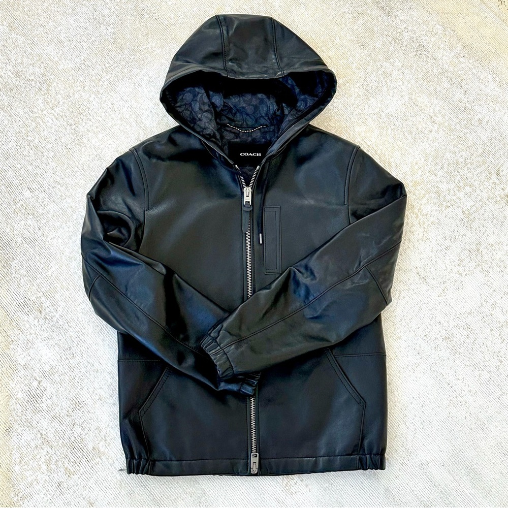 🌿 COACH leather jacket